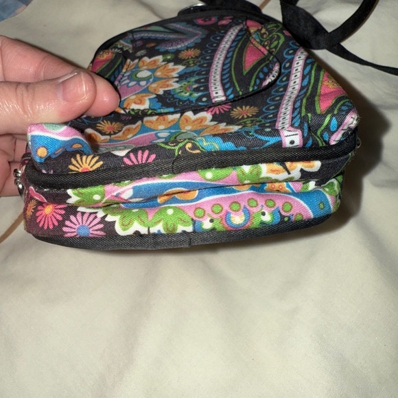 Charm 14 Colorful Paisley Crossbody Bag with clear pocket for phone - Picture 3 of 10